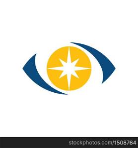 Sun Star Eye Watch See Security Logo Symbol
