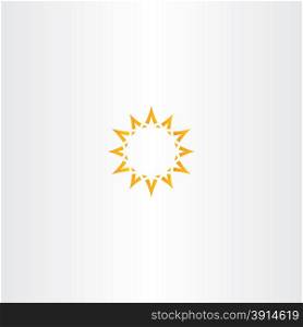 sun star yellow icon logo design sunbeam