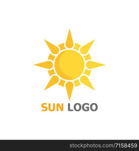 Sun Summer Logo Design illustration icon template