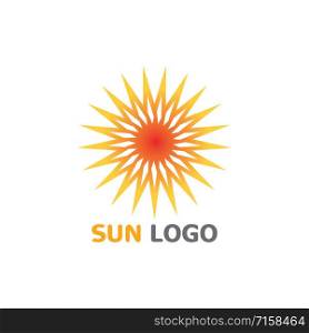 Sun Summer Logo Design illustration icon template