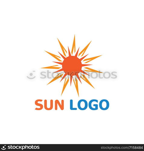 Sun Summer Logo Design illustration icon template vector