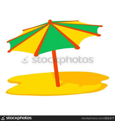 Sun umbrella icon. Cartoon illustration of sun umbrella vector icon for web. Sun umbrella icon, cartoon style