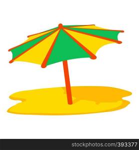Sun umbrella icon. Cartoon illustration of sun umbrella vector icon for web. Sun umbrella icon, cartoon style