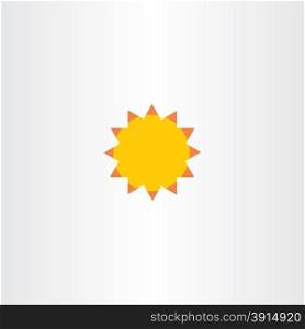 sun vector abstract icon sunshine symbol design