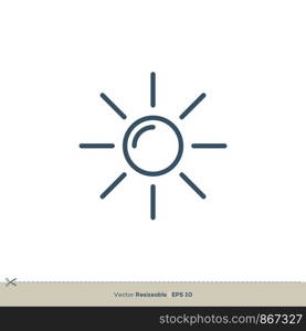 Sun Vector Icon Logo Template Illustration Design. Vector EPS 10.