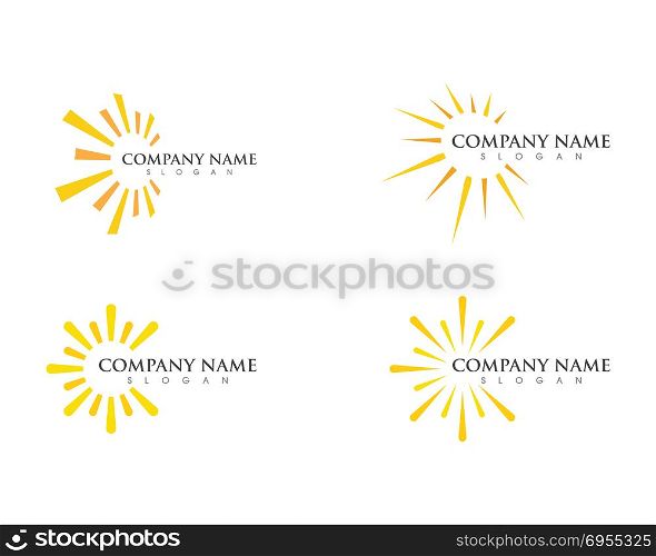 Sun Vector illustration Icon Logo. Sun Vector illustration Icon Logo Template design