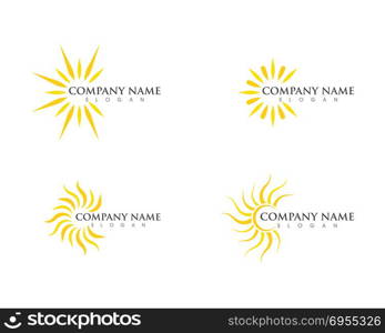 Sun Vector illustration Icon Logo. Sun Vector illustration Icon Logo Template design