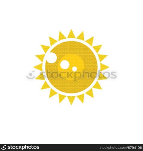 Sun Vector isolated, Sun flat logo summer icon design