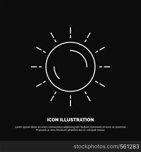sun, weather, sunset, sunrise, summer Icon. Line vector symbol for UI and UX, website or mobile application. Vector EPS10 Abstract Template background