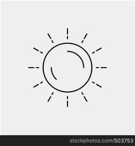 sun, weather, sunset, sunrise, summer Line Icon. Vector isolated illustration. Vector EPS10 Abstract Template background