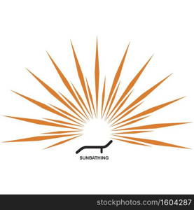 sunbathing icon vector illustration symbol design