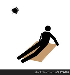 sunbathing icon vector illustration symbol design