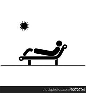 sunbathing icon vector illustration symbol design