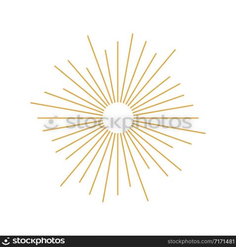 sunburst circle white background isolated stock vector illustration
