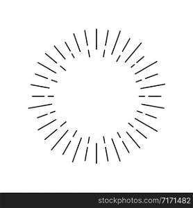 sunburst circle white background isolated stock vector illustration