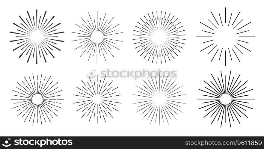 Sunburst element radial stripes or sunburst backgrounds