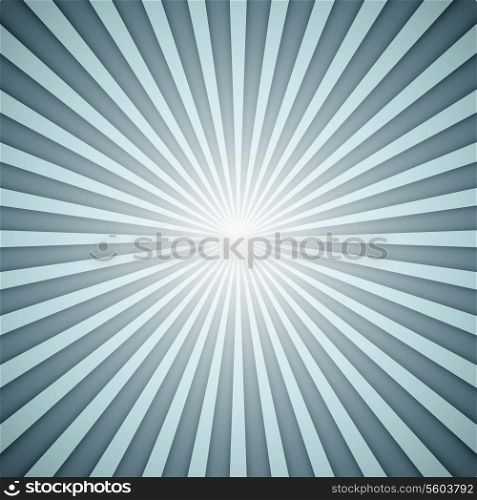 Sunburst grey and blue vector background with shadow effect.