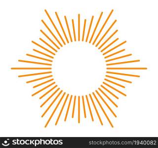 Sunburst icon. Star light rays blast effect. Vector illustration.. Sunburst icon. Star light rays blast effect