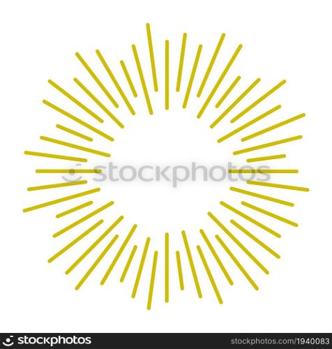 Sunburst icon. Star rays blast. Radial light sparks. Vector illustration.. Sunburst icon. Star rays blast. Radial light sparks