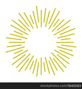 Sunburst icon. Star rays blast. Radial light sparks. Vector illustration.. Sunburst icon. Star rays blast. Radial light sparks