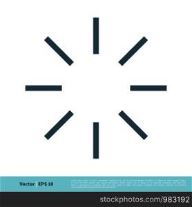Sunburst Line Icon Vector Logo Template Illustration Design. Vector EPS 10.