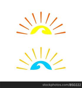 Sunburst Line Logo Template Illustration Design. Vector EPS 10.
