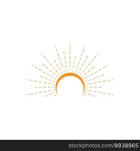 Sunburst logo vector icon template