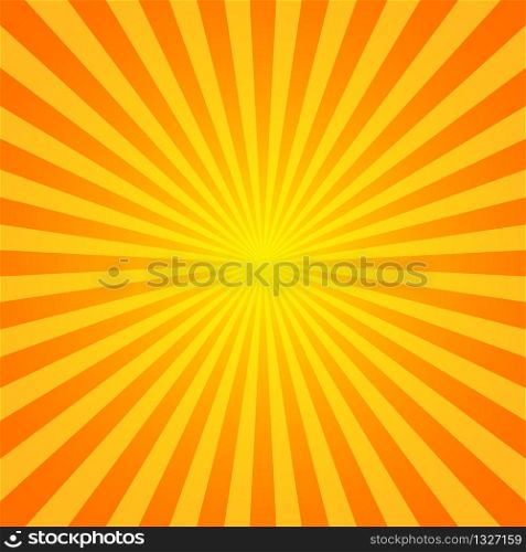 Sunburst pattern vector background. Vector isolated illustration. Sunburst vintage style. Yellow vector rays. EPS 10