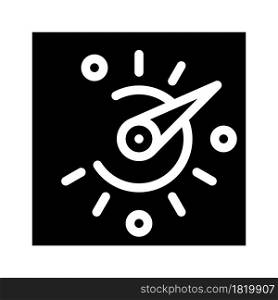 sundial sun clock glyph icon vector. sundial sun clock sign. isolated contour symbol black illustration. sundial sun clock glyph icon vector illustration