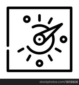 sundial sun clock line icon vector. sundial sun clock sign. isolated contour symbol black illustration. sundial sun clock line icon vector illustration