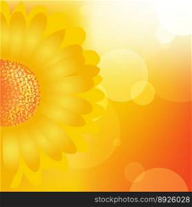 Sunflower background vector image