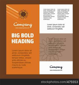 Sunflower Business Company Poster Template. with place for text and images. vector background