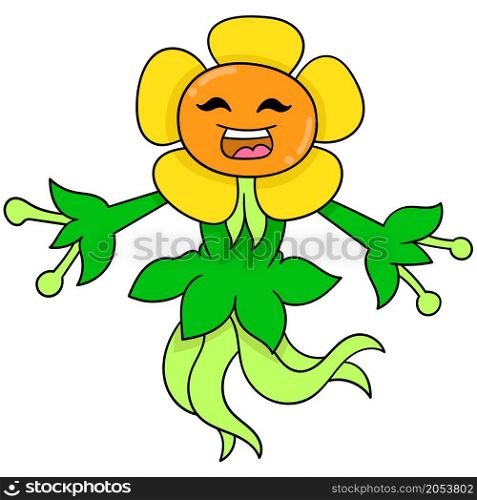 sunflower faced monsters happy smiling spring dancing