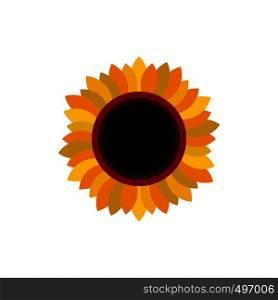 Sunflower flat icon isolated on white background. Sunflower flat icon