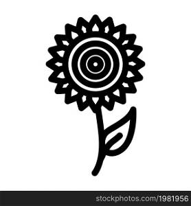sunflower flower line icon vector. sunflower flower sign. isolated contour symbol black illustration. sunflower flower line icon vector illustration
