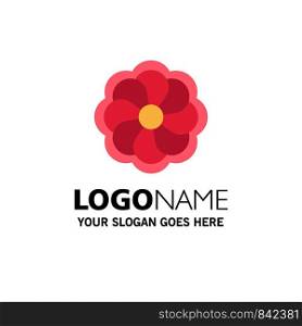 Sunflower, Flower, Madrigal Business Logo Template. Flat Color