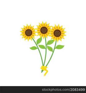 Sunflower icon vector illustration element design