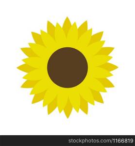Sunflower icon vector isolated on white background