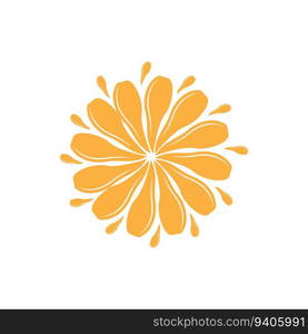 Sunflower Logo, Flower Garden Simple Design, Vector Illustration template