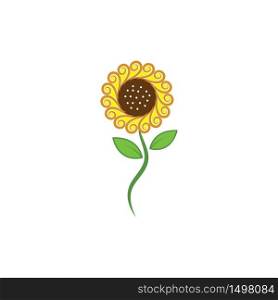 Sunflower logo icon vector illustration