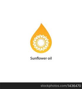 Sunflower oil vector design illustration template