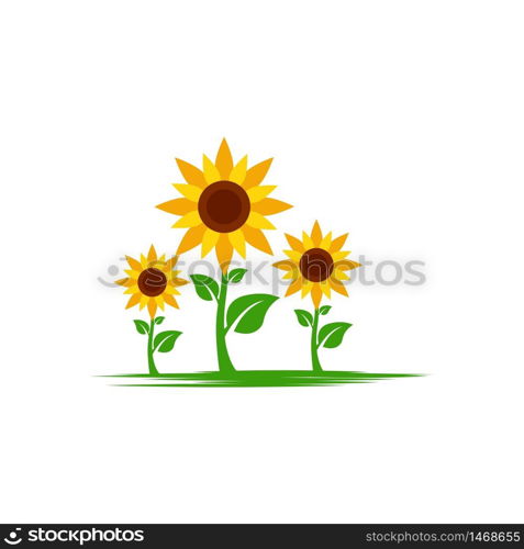 sunflower vector icon design template illustration