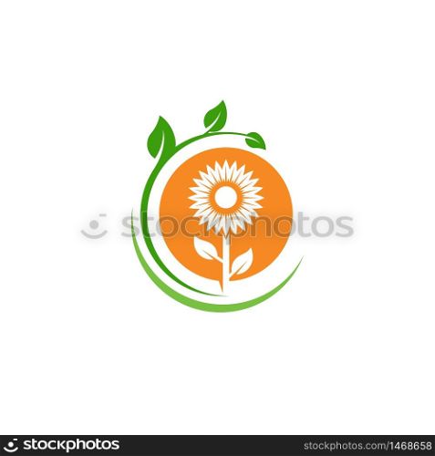 sunflower vector icon design template illustration