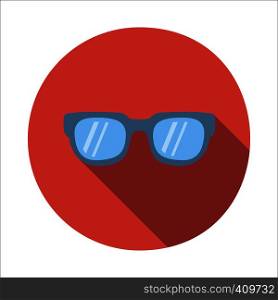 Sunglasses flat icon isolated on white background. Sunglasses flat icon