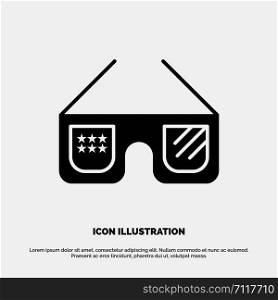 Sunglasses, Glasses, American, Usa solid Glyph Icon vector