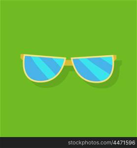 Sunglasses Icon Silhouette. Sunglasses icon flat design style silhouette. Simple icon. Vector illustration
