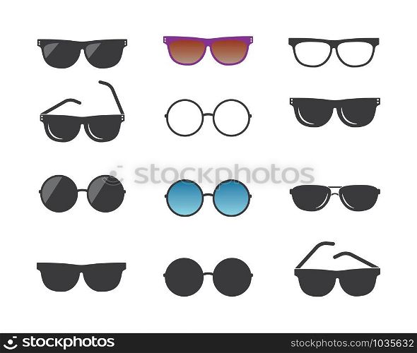 sunglasses logo icon vector illustration design template