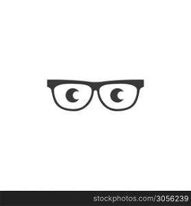 sunglasses with eye logo icon vector illustration design template