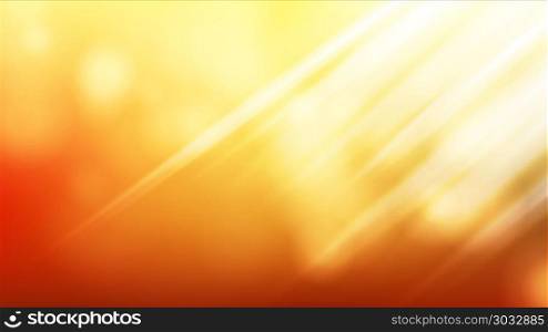 Sunlight Background Vector. Realistic Blur Design. Soft Flare. Sunshine Backdrop. Illustration. Sunlight Background Vector. Sky, Sun. Yellow Bright Design. Spring Time Illustration
