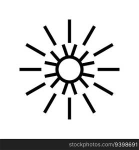 sunlight sun summer line icon vector. sunlight sun summer sign. isolated contour symbol black illustration. sunlight sun summer line icon vector illustration